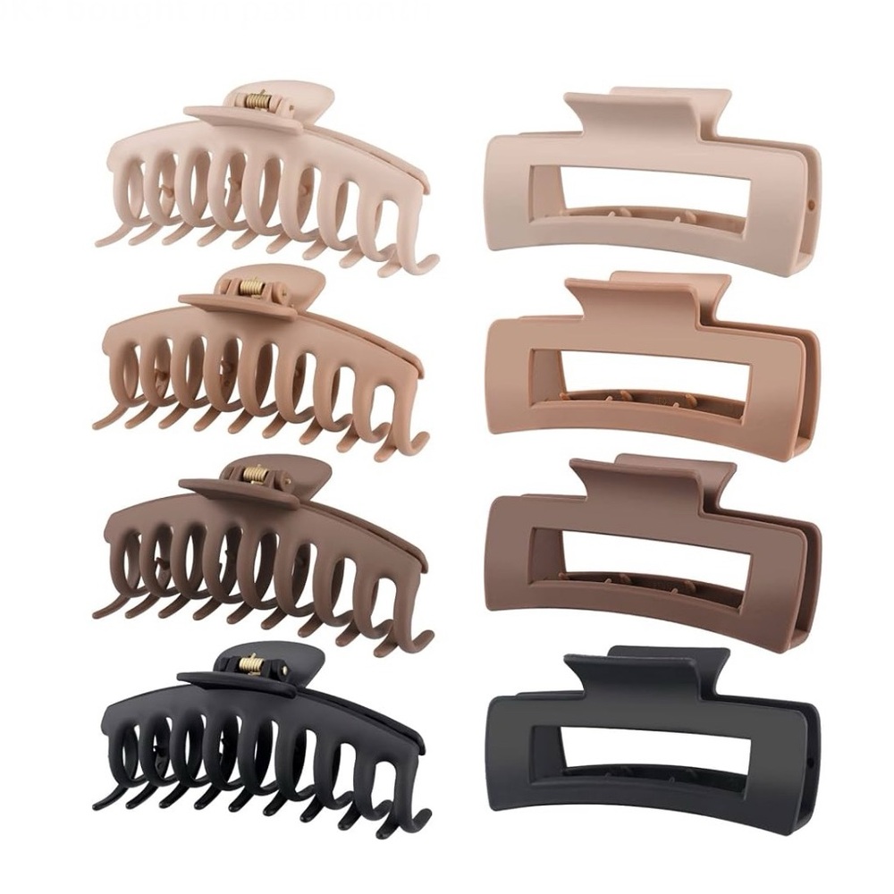 8 Piece Large Claw Clip Set